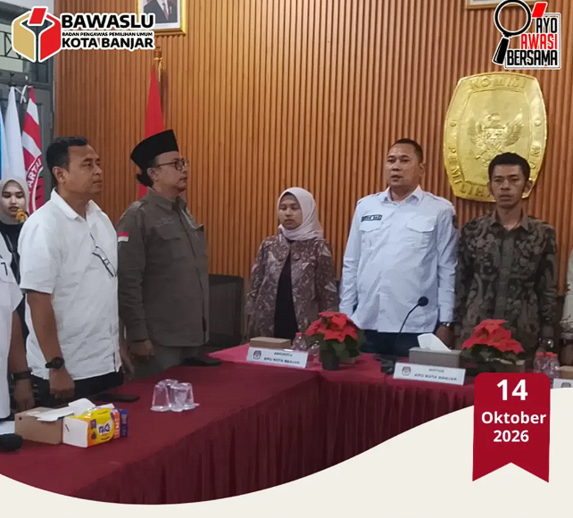Ketua Bawaslu Kota Banjar menghadiri Forum Konsultasi Publik dan Rapat Koordinasi Penggantian Antar Waktu (PAW) yang diselenggarakan oleh KPU Kota Banjar.