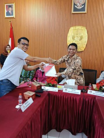 penyamapaian surat saran perbaikan kepada KPU Kota Banjar