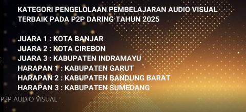 Tangkap layar nominasi peraih penghargaan Pelaksanaan Pendidikan Pengawas Partisipatif se-Jawa Barat, dimana Bawaslu Kota Banjar keluar sebagai juara pertama (06/10/2026)
