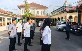 kordiv PP&PS solehan saat menyampaikan amanat dalam apel senin pagi (22/06/2026)